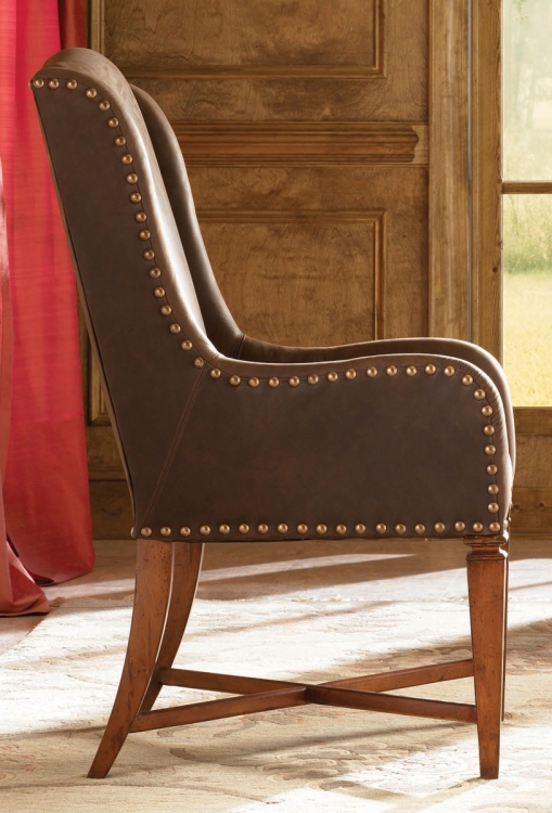 European Traditions Leather Arm Chair