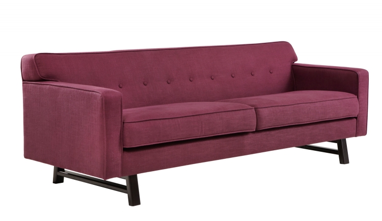 Halston Sofa - Claret Purple Fabric