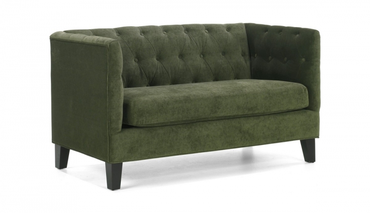 Melrose Loveseat Green Chenille