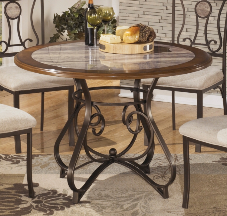 Ashley Hopstand Round Dining Set ASHLEY-D314-15TB-01-DIN-SET at ...