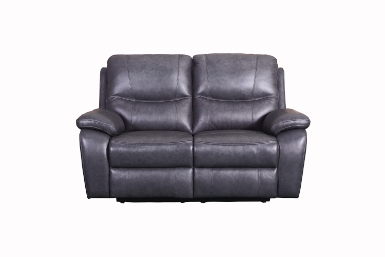 Carter Power Reclining Loveseat - Toby Gray/Leather Match