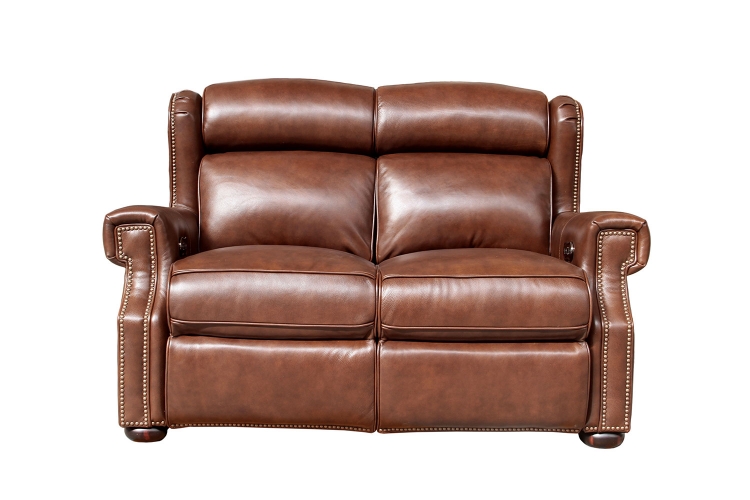 Benwick Power Reclining Loveseat with Power Head Rests - Shoreham Chocolate/All Leather