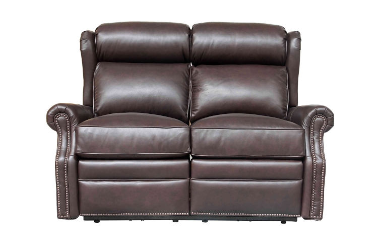 Southington Power Reclining Loveseat with Power Head Rests - Shoreham Dark Umber/All Leather