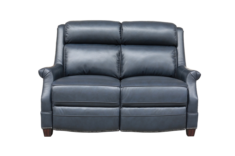 Warrendale Power Reclining Loveseat with Power Head Rests - Shoreham Blue/All Leather