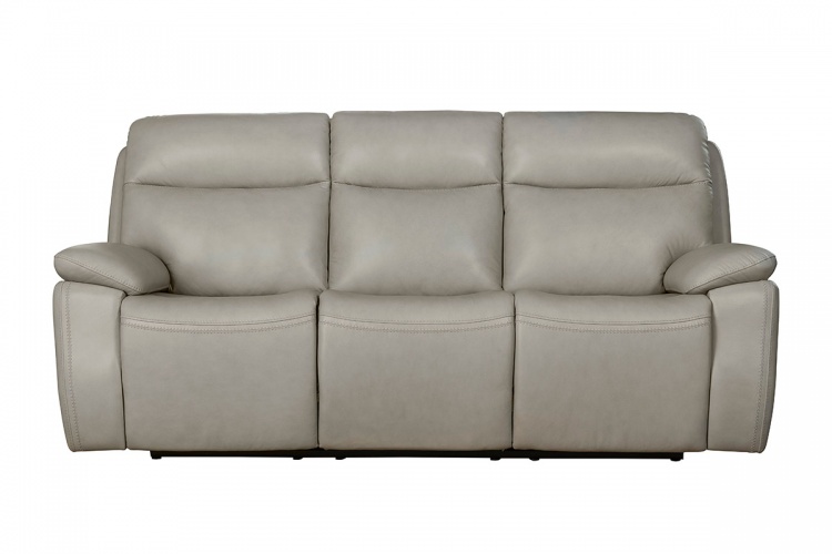 Micah Power Reclining Sofa with Power Head Rests - Venzia Cream/Leather Match