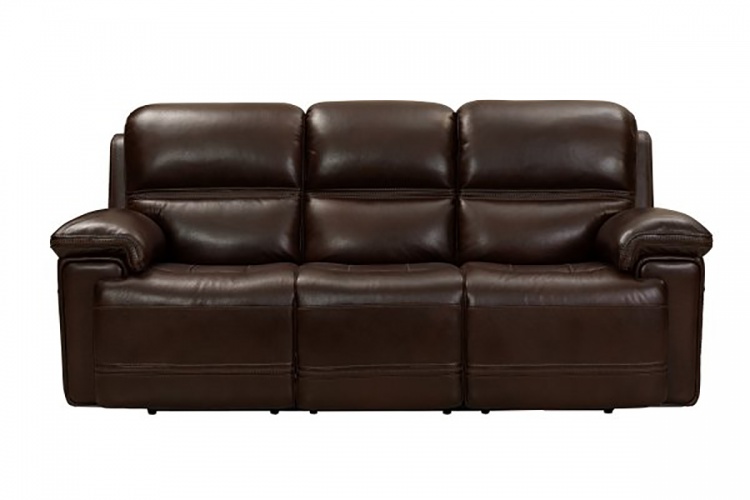 Sedrick Power Reclining Sofa with Power Head Rests - El Paso Walnut/Leather Match