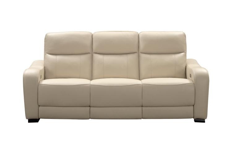 Electra Power Reclining Sofa with Power Head Rests and Power Lumbar - Laurel Cream/Leather Match