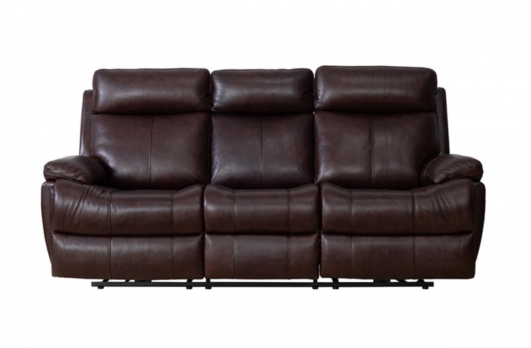 Bryce Power Reclining Sofa with Power Head Rests and Lumbar - Ryegate Fudge/Leather Match