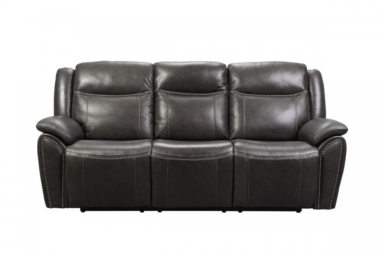Holbrook Power Reclining Sofa with Power Head Rests and Lumbar - Venzia Grey/Leather Match
