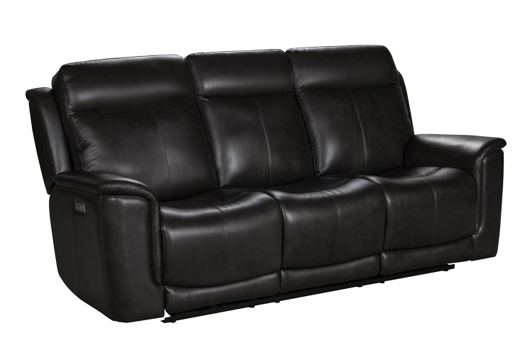 Burbank Power Reclining Sofa with Power Head Rests and Lumbar - Matteo Smokey Gray/Leather match