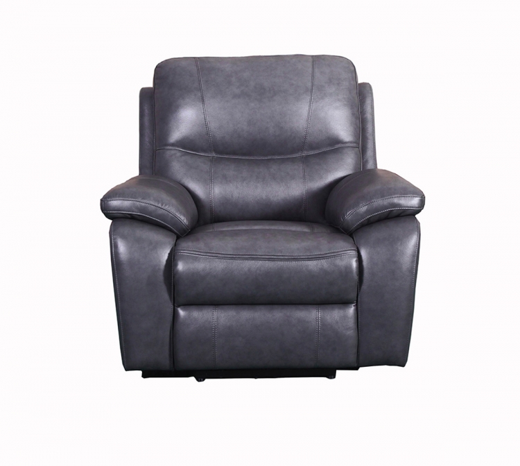 Carter Power Recliner Chair - Toby Gray/Leather Match