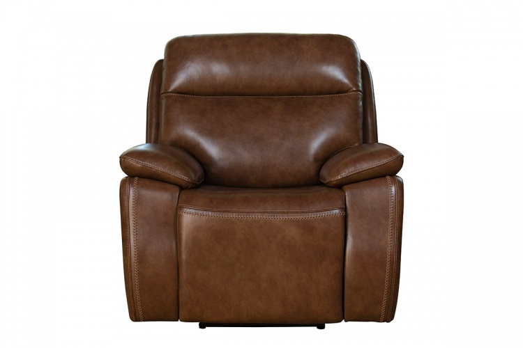 Micah Power Recliner Chair with Power Head Rest - Misha Chestnut/Leather Match