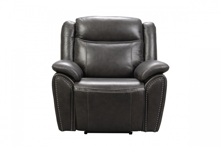 Holbrook Power Recliner Chair with Power Head Rest and Lumbar - Venzia Grey/Leather Match