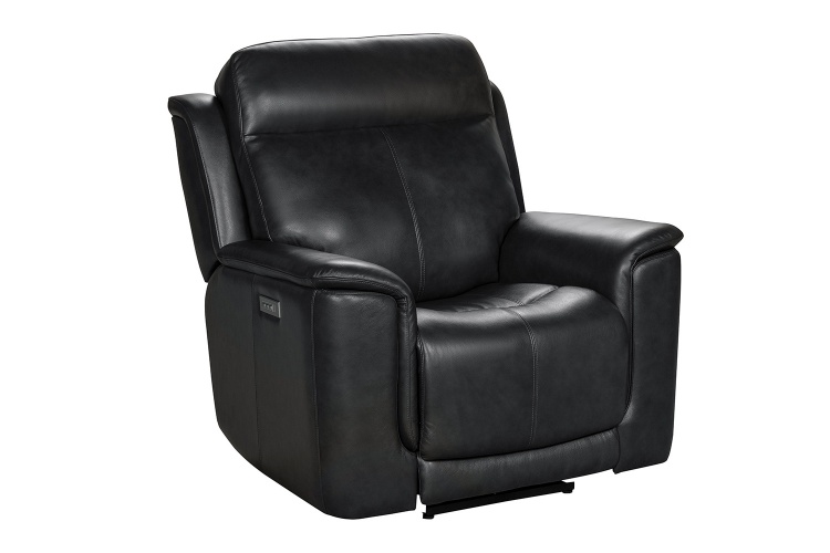 Burbank Power Recliner Chair with Power Head Rest and Lumbar - Matteo Smokey Gray/Leather match