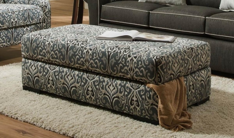 Caledon Storage Ottoman - Winchester Midnight