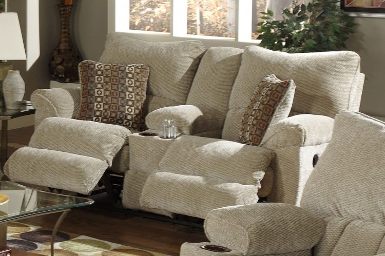 Madison Reclining ConsoleLoveseat with Cupholders - Sable