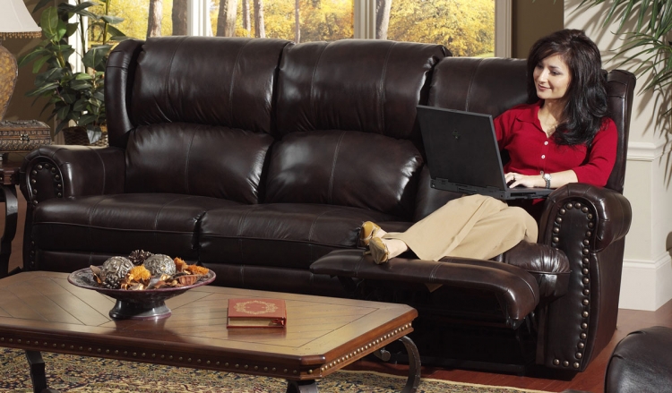 Buckingham Dual Reclining Leather Sofa