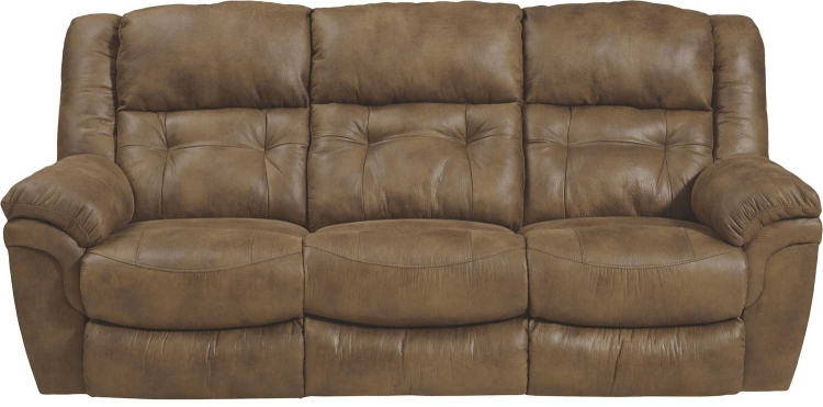 Joyner Power Lay Flat Reclining Sofa with Drop Down Table - Almond