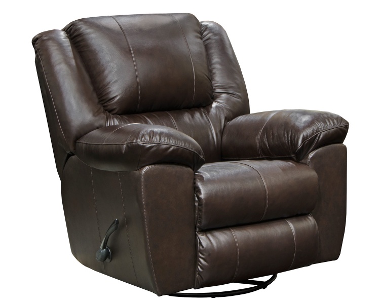 Transformer II Leather Swivel Glider Recliner Chair - Chocolate