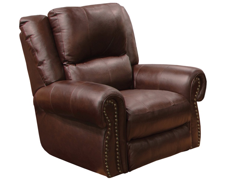 Messina Leather Power Recliner Chair - Walnut