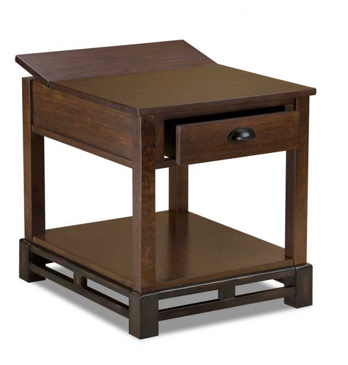 870 Series End Table with Hidden Power Port - Back