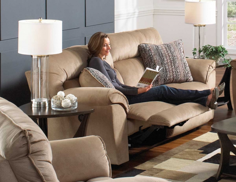 CatNapper Ashton Power Reclining Sofa Set Almond/Ebony CNAshtonSofa