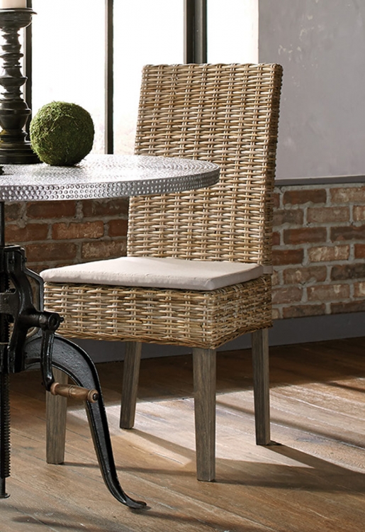 Rhea Side Chair - Khaki Fabric