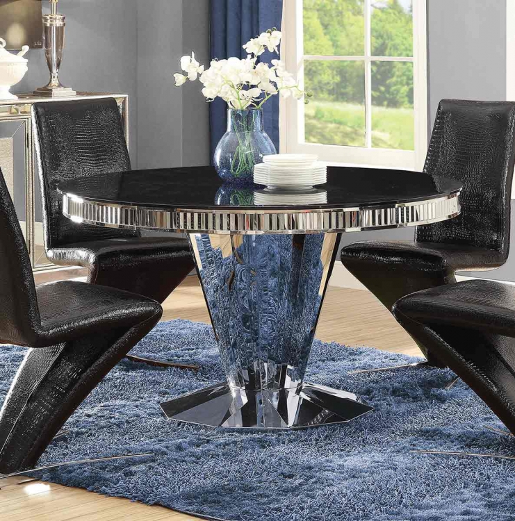 Barzini Round Dining Table - Stainless Steel
