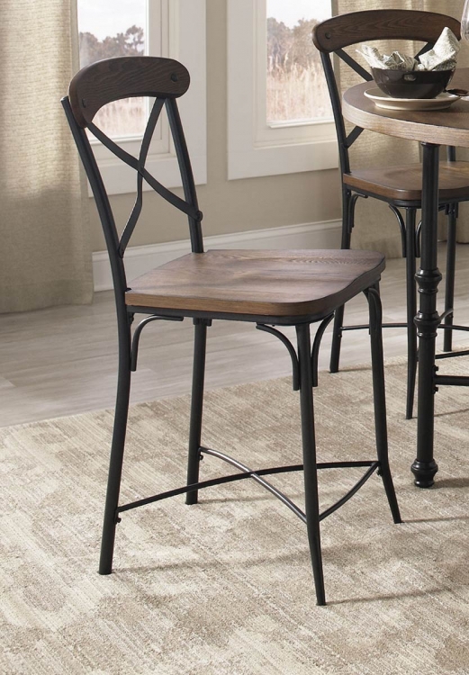 Monticello Counter Height Side Chair - Vintage Ash/Matte Black