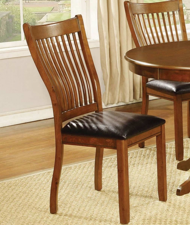 Sierra Side Chair - Amber/Black Leatherette