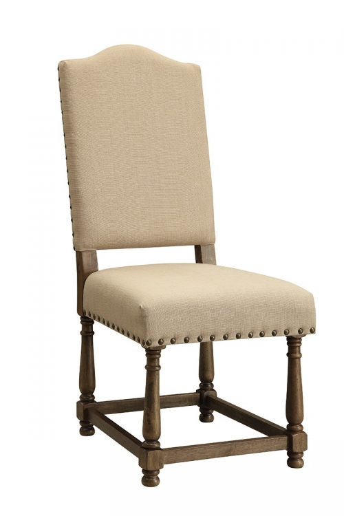 Willem Side Chair - Antique Ash Brown/Linen Texture Fabric