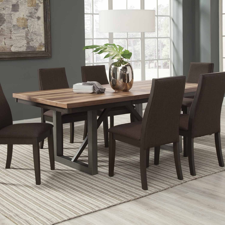 Spring Creek Rectangular Dining Table with Leaf - Natural Walnut