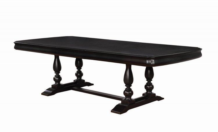 Leon Dining Table with Leaf - Black Licorice
