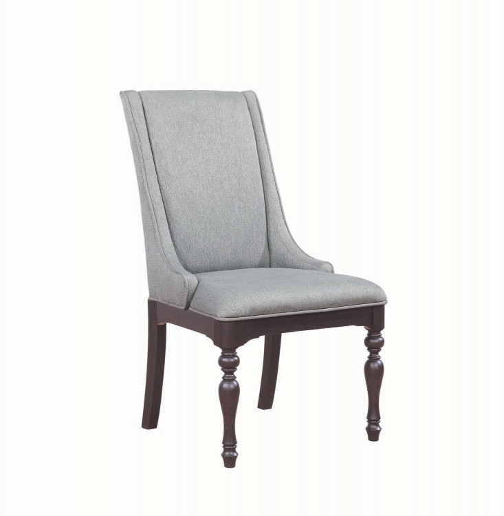 Leon Dining Side Chair - Black Licorice/Grey