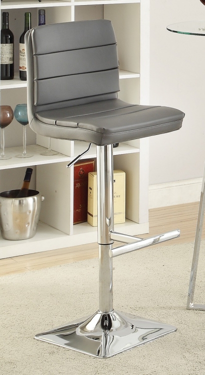 120696 Adjustable Bar Stool - Chrome/Grey