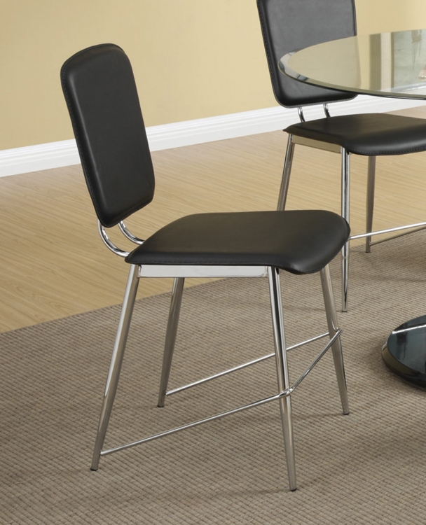 Ciccone Dining Chair - Chrome/Glossy Black