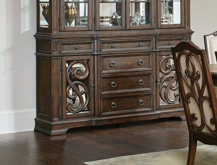 Coaster Ilana Round Dining Set Antique Java 122250DinSet at