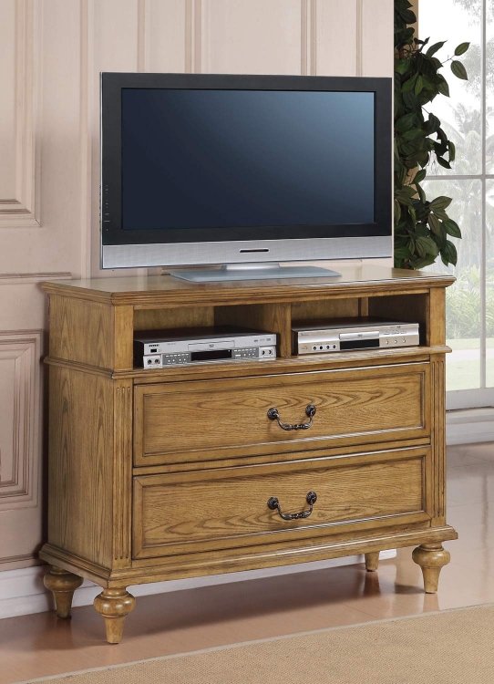 Emily Media Chest - Light Oak