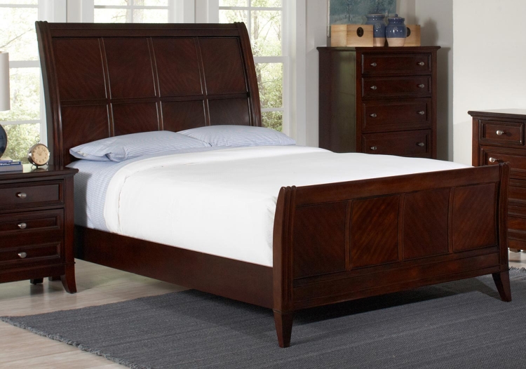 Findley Bed - Dark Cherry