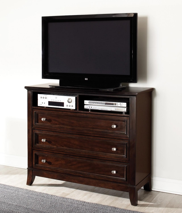 Findley Media Chest - Dark Cherry