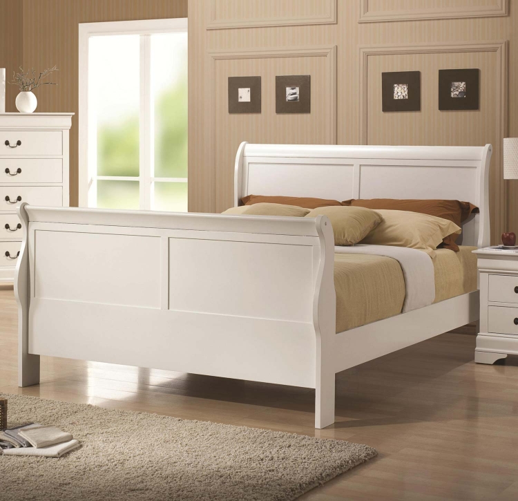 Louis Philippe Bed - White