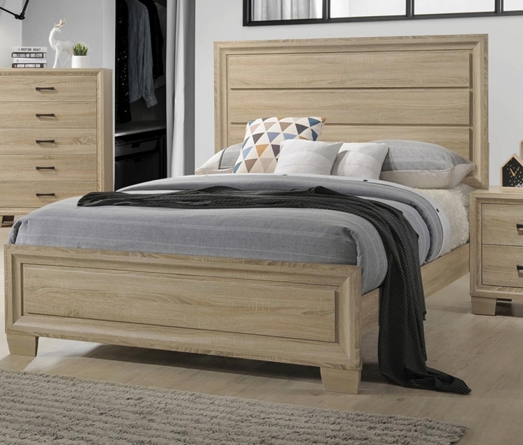 Vernon Bed - White Washed Oak