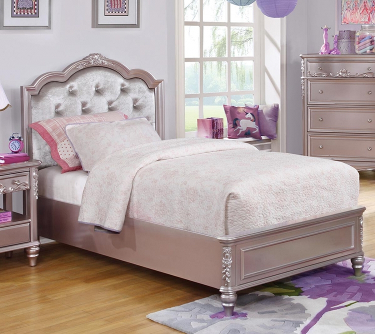 Caroline Bed - Metallic Lilac