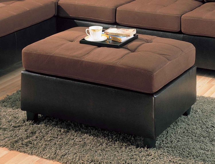 Harlow Ottoman - Chocolate