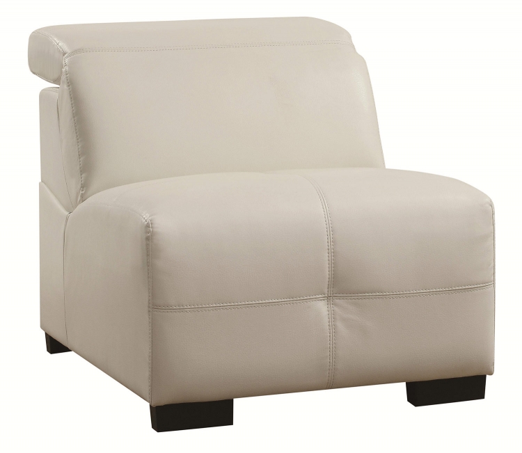 Darby Armless Chair - White