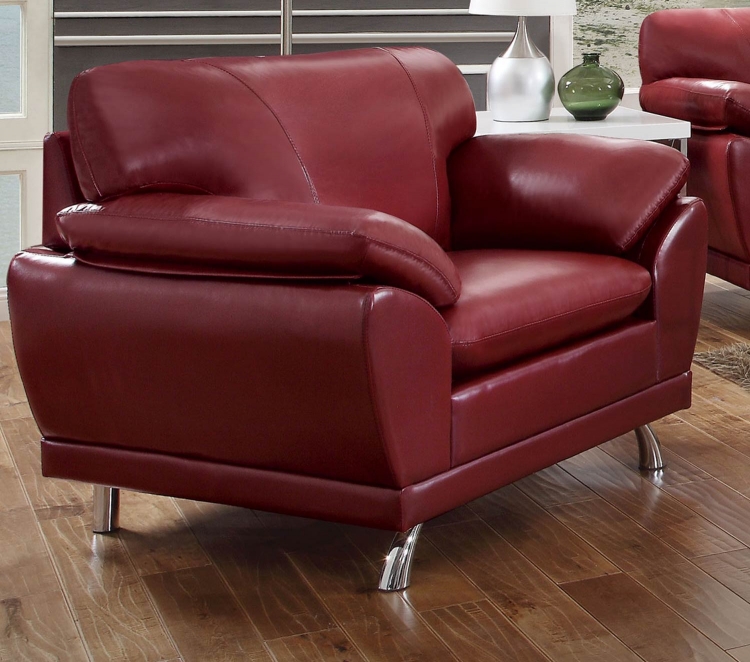 Robyn Chair - Red - Chrome