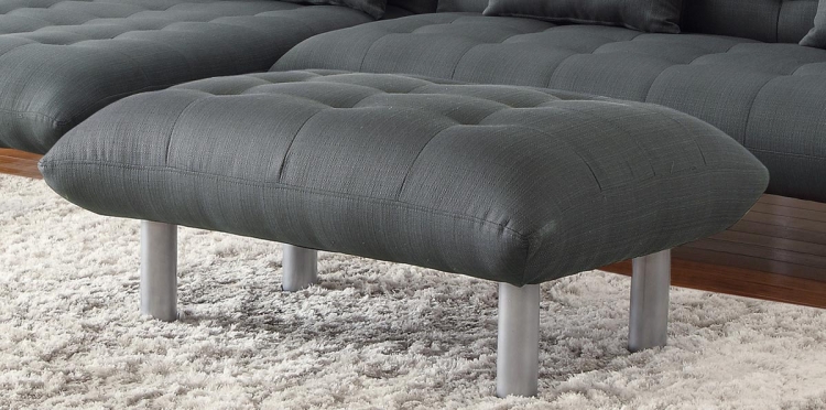 Clyde Ottoman - Charcoal grey