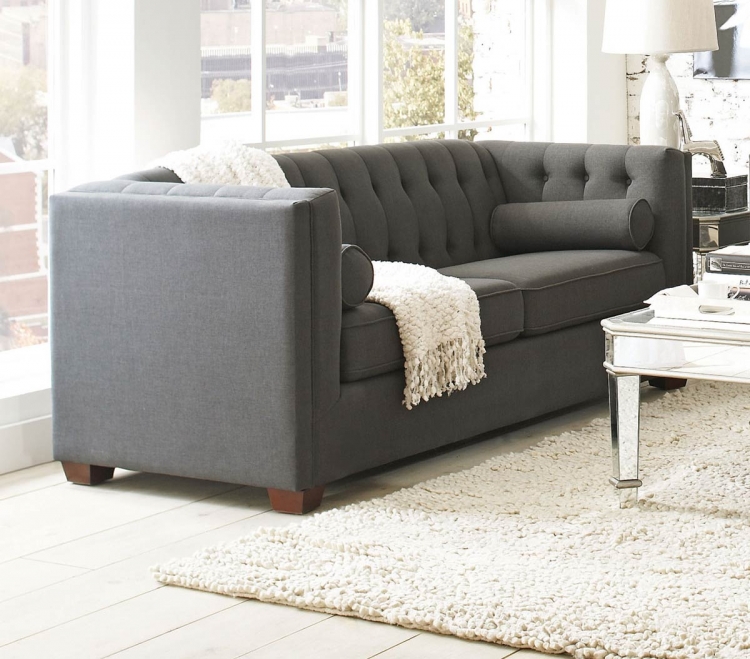 Cairns Sofa - Charcoal/Brown