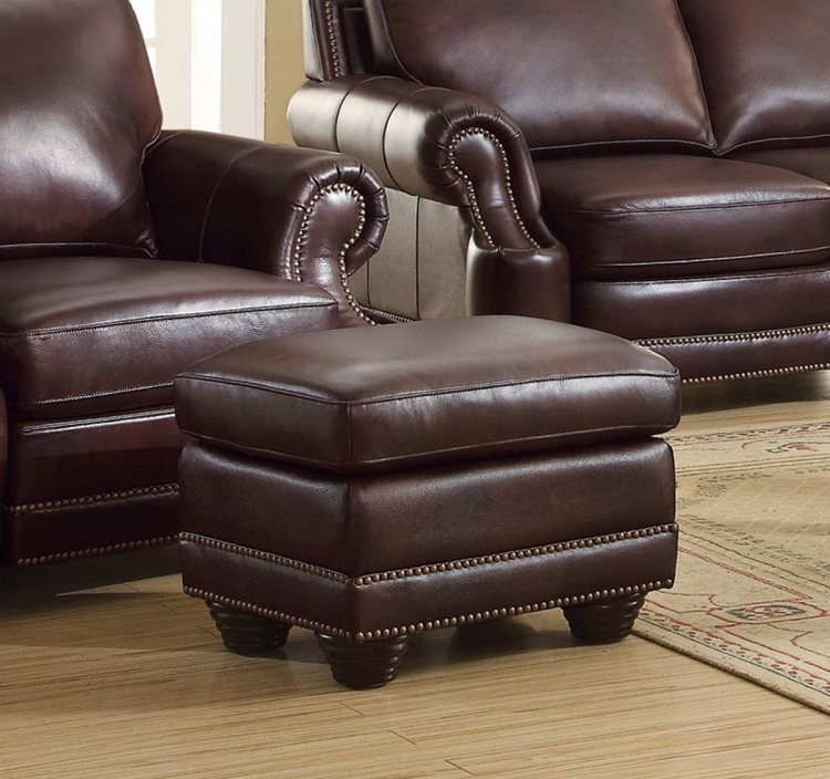 Crawford Ottoman - 2 Tone Brown