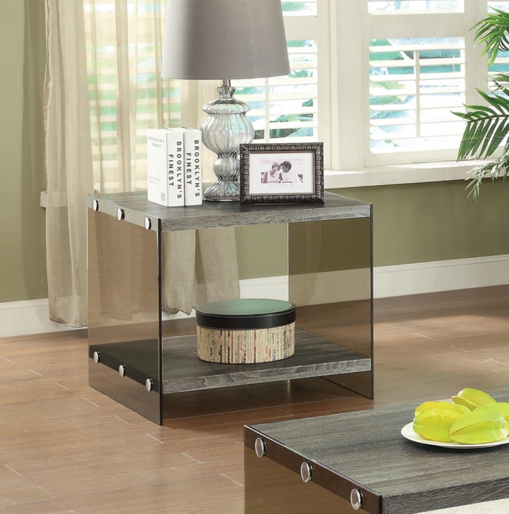 701967 End Table - Weathered Grey